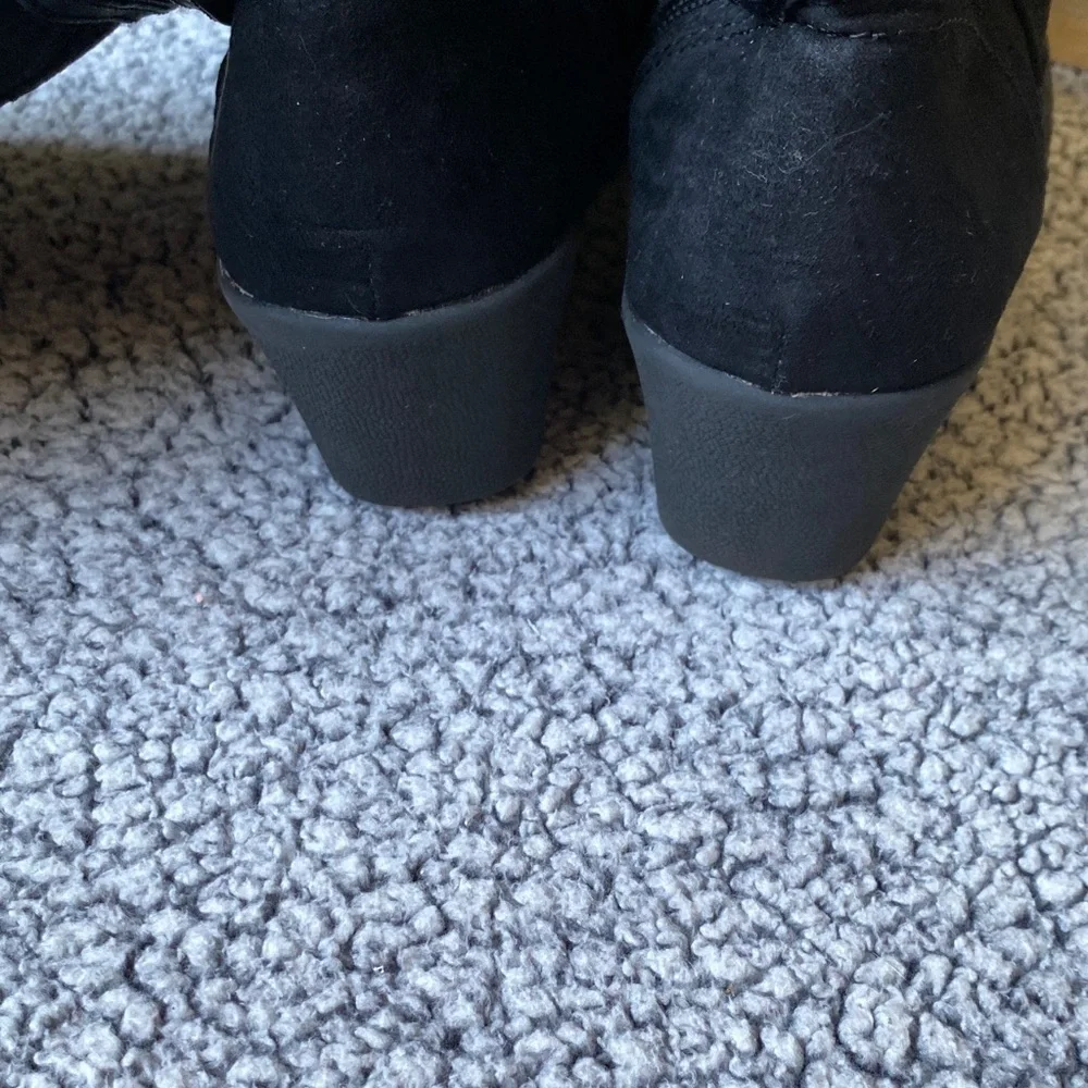 Rampage Black girl Boots with Wedge Heel